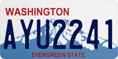 WA license plate AYU2241