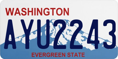 WA license plate AYU2243