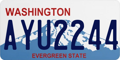 WA license plate AYU2244