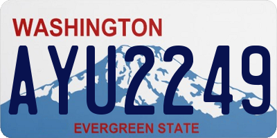 WA license plate AYU2249