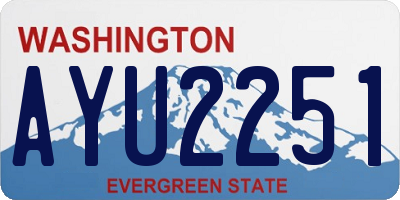 WA license plate AYU2251