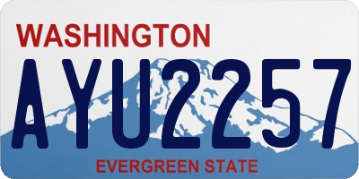 WA license plate AYU2257