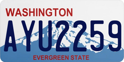 WA license plate AYU2259