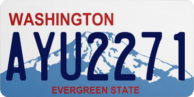 WA license plate AYU2271