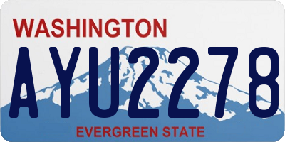 WA license plate AYU2278