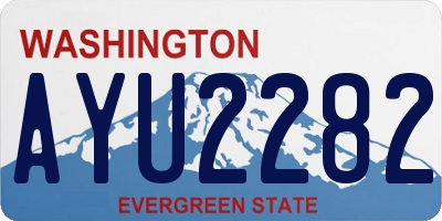 WA license plate AYU2282