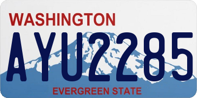 WA license plate AYU2285