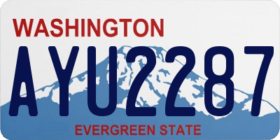 WA license plate AYU2287