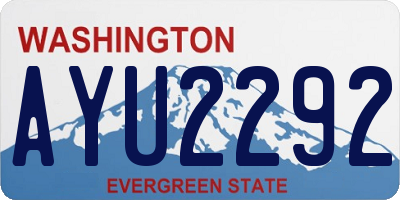 WA license plate AYU2292