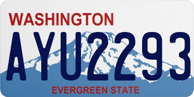 WA license plate AYU2293