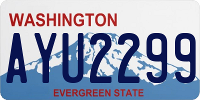 WA license plate AYU2299