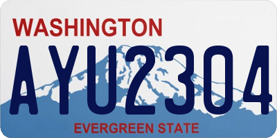 WA license plate AYU2304