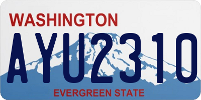 WA license plate AYU2310