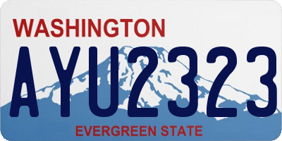 WA license plate AYU2323