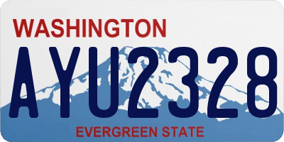 WA license plate AYU2328