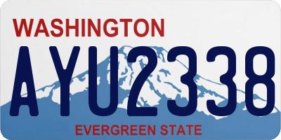 WA license plate AYU2338