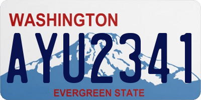 WA license plate AYU2341