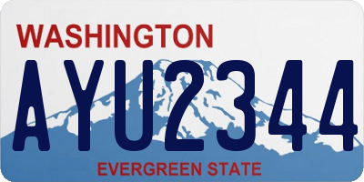WA license plate AYU2344