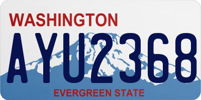 WA license plate AYU2368