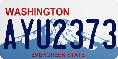 WA license plate AYU2373