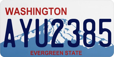 WA license plate AYU2385