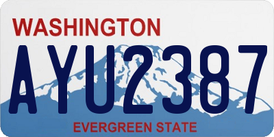 WA license plate AYU2387