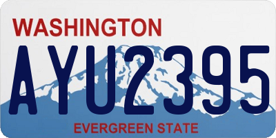 WA license plate AYU2395