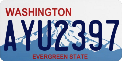 WA license plate AYU2397