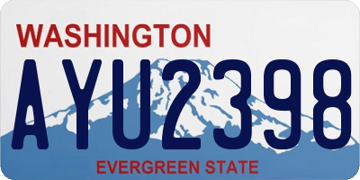WA license plate AYU2398
