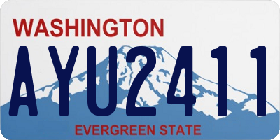 WA license plate AYU2411