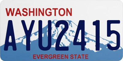WA license plate AYU2415