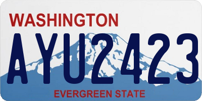 WA license plate AYU2423