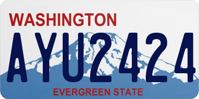 WA license plate AYU2424
