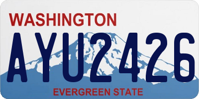 WA license plate AYU2426