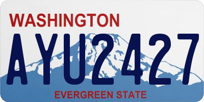 WA license plate AYU2427