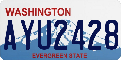 WA license plate AYU2428