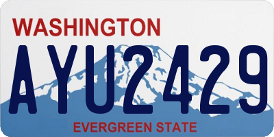 WA license plate AYU2429