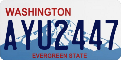 WA license plate AYU2447