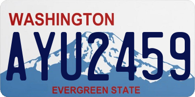 WA license plate AYU2459
