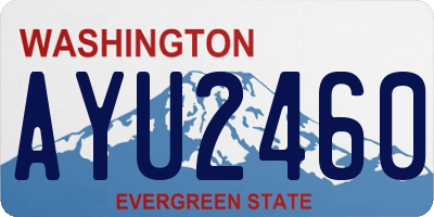 WA license plate AYU2460