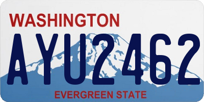 WA license plate AYU2462