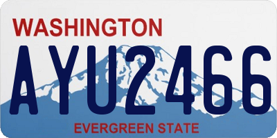 WA license plate AYU2466