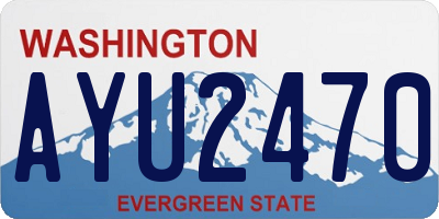 WA license plate AYU2470