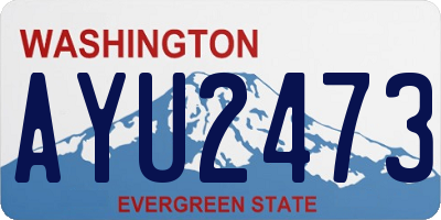 WA license plate AYU2473