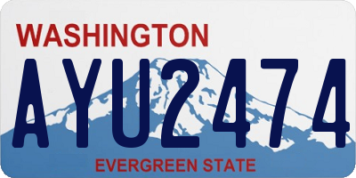 WA license plate AYU2474