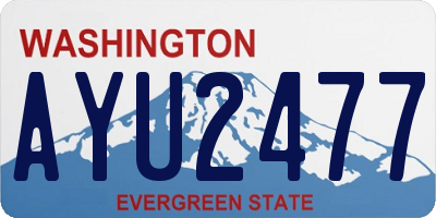 WA license plate AYU2477