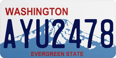WA license plate AYU2478