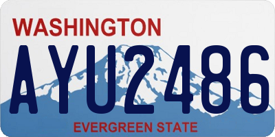 WA license plate AYU2486