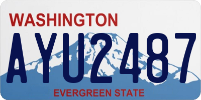 WA license plate AYU2487