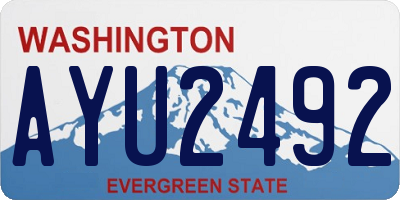 WA license plate AYU2492